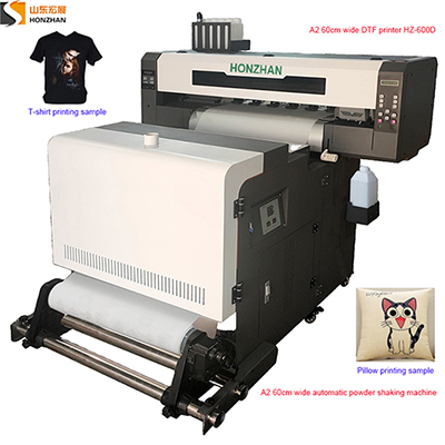 HONZHAN DTF printer and hot melt powder shaking machine for T-shirt printing